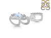 Moonstone & White Topaz Alphabet B Pendant RBM-RDA-80.