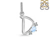 Moonstone & White Topaz Alphabet D Pendant RBM-RDA-82.