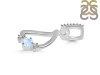 Moonstone & White Topaz Alphabet D Pendant RBM-RDA-82.
