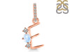 Moonstone & White Topaz Alphabet E Pendant RBM-RDA-83.