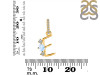 Moonstone & White Topaz Alphabet E Pendant RBM-RDA-83.