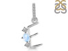 Moonstone & White Topaz Alphabet E Pendant RBM-RDA-83.