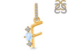Moonstone & White Topaz Alphabet F Pendant RBM-RDA-84.