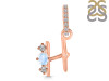Moonstone & White Topaz Alphabet H Pendant RBM-RDA-86.