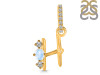 Moonstone & White Topaz Alphabet H Pendant RBM-RDA-86.