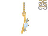 Moonstone & White Topaz Alphabet I Pendant RBM-RDA-87.