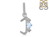 Moonstone & White Topaz Alphabet J Pendant RBM-RDA-88.