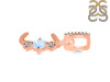 Moonstone & White Topaz Alphabet J Pendant RBM-RDA-88.