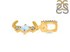 Moonstone & White Topaz Alphabet J Pendant RBM-RDA-88.