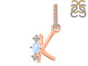 Moonstone & White Topaz Alphabet K Pendant RBM-RDA-89.