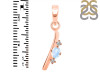 Moonstone & White Topaz Alphabet I Pendant RBM-RDA-9.
