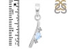Moonstone & White Topaz Alphabet I Pendant RBM-RDA-9.