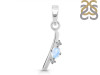 Moonstone & White Topaz Alphabet I Pendant RBM-RDA-9.