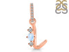 Moonstone & White Topaz Alphabet L Pendant RBM-RDA-90.