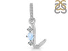 Moonstone & White Topaz Alphabet L Pendant RBM-RDA-90.