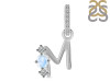 Moonstone & White Topaz Alphabet M Pendant RBM-RDA-91.