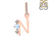 Moonstone & White Topaz Alphabet N Pendant RBM-RDA-92.