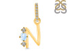 Moonstone & White Topaz Alphabet N Pendant RBM-RDA-92.