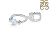 Moonstone & White Topaz Alphabet O Pendant RBM-RDA-93.