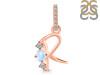 Moonstone & White Topaz Alphabet R Pendant RBM-RDA-96.