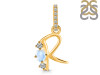 Moonstone & White Topaz Alphabet R Pendant RBM-RDA-96.