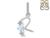 Moonstone & White Topaz Alphabet R Pendant RBM-RDA-96.