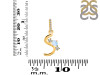 Moonstone & White Topaz Alphabet S Pendant RBM-RDA-97.