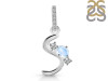 Moonstone & White Topaz Alphabet S Pendant RBM-RDA-97.