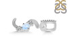 Moonstone & White Topaz Alphabet S Pendant RBM-RDA-97.