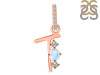 Moonstone & White Topaz Alphabet T Pendant RBM-RDA-98.