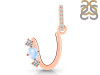Moonstone & White Topaz Alphabet U Pendant RBM-RDA-99.