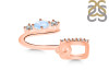 Moonstone & White Topaz Alphabet U Pendant RBM-RDA-99.