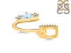 Moonstone & White Topaz Alphabet U Pendant RBM-RDA-99.
