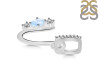 Moonstone & White Topaz Alphabet U Pendant RBM-RDA-99.