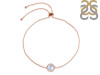 Moonstone & White Topaz Bracelet With Adjustable Camera Lock RBM-RDB-65.