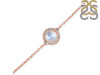 Moonstone & White Topaz Bracelet With Adjustable Camera Lock RBM-RDB-65.