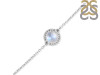 Moonstone & White Topaz Bracelet With Adjustable Camera Lock RBM-RDB-65.
