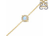 Moonstone & White Topaz Bracelet With Adjustable Camera Lock RBM-RDB-67.