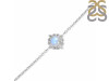 Moonstone & White Topaz Bracelet With Adjustable Camera Lock RBM-RDB-67.