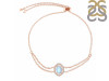 Moonstone & White Topaz Bracelet With Adjustable Camera Lock RBM-RDB-68.