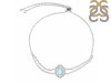 Moonstone & White Topaz Bracelet With Adjustable Camera Lock RBM-RDB-68.