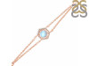 Moonstone & White Topaz Bracelet With Adjustable Camera Lock RBM-RDB-83.