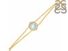 Moonstone & White Topaz Bracelet With Adjustable Camera Lock RBM-RDB-83.