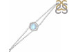 Moonstone & White Topaz Bracelet With Adjustable Camera Lock RBM-RDB-83.