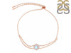 Moonstone & White Topaz Bracelet With Adjustable Camera Lock RBM-RDB-83.