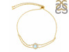 Moonstone & White Topaz Bracelet With Adjustable Camera Lock RBM-RDB-83.