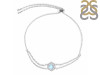 Moonstone & White Topaz Bracelet With Adjustable Camera Lock RBM-RDB-83.