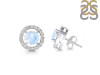 Moonstone & White Topaz Stud Earring RBM-RDE-1003.