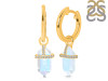 Moonstone & White Topaz Hoop Earring RBM-RDE-1197.