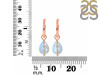 Moonstone & White Topaz Hoop Earring RBM-RDE-1198.